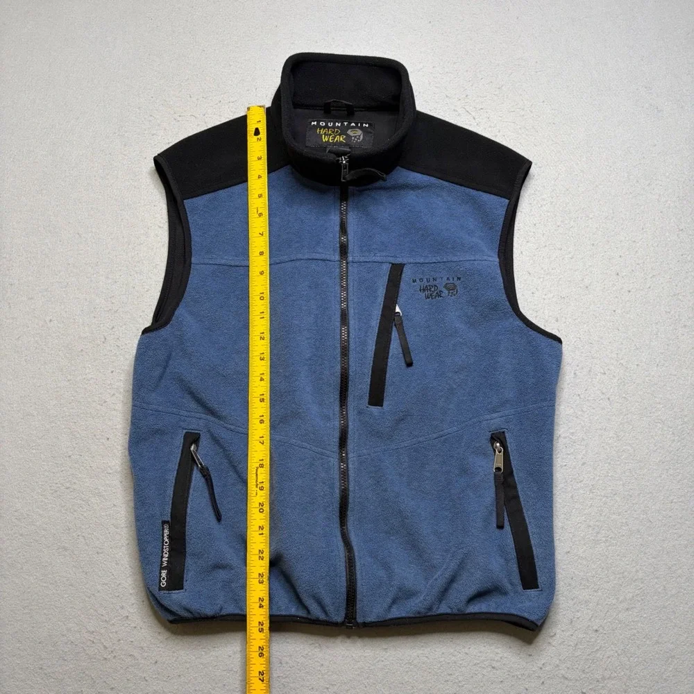 Mountain Hardwear Fleece Vest Mens L Blue Gore Windstopper Vintage 90s USA Made